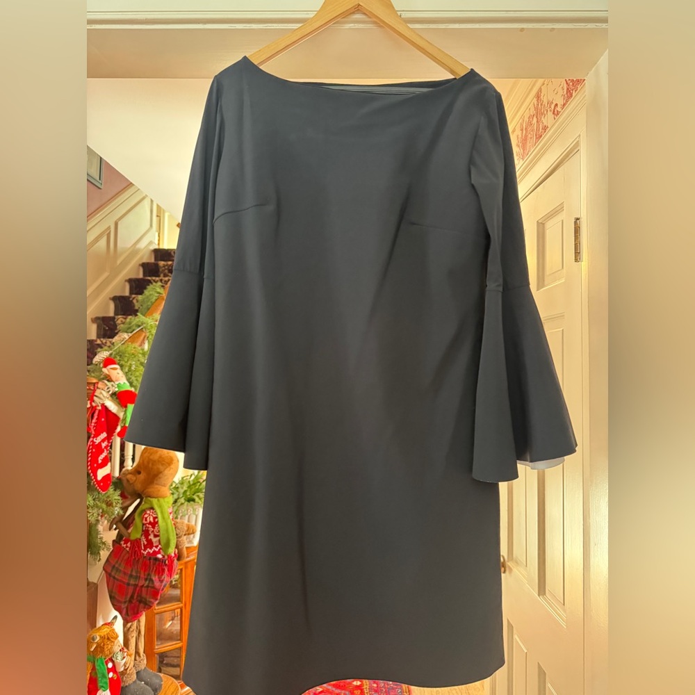 Chiara Boni Elegant black size 50 Long Sleeve Dress with white inside